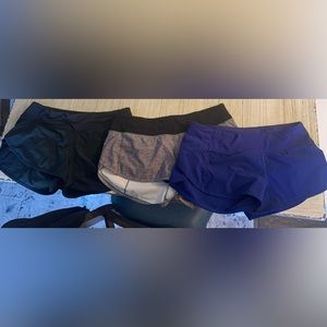3 Lululemon Speed Shorts